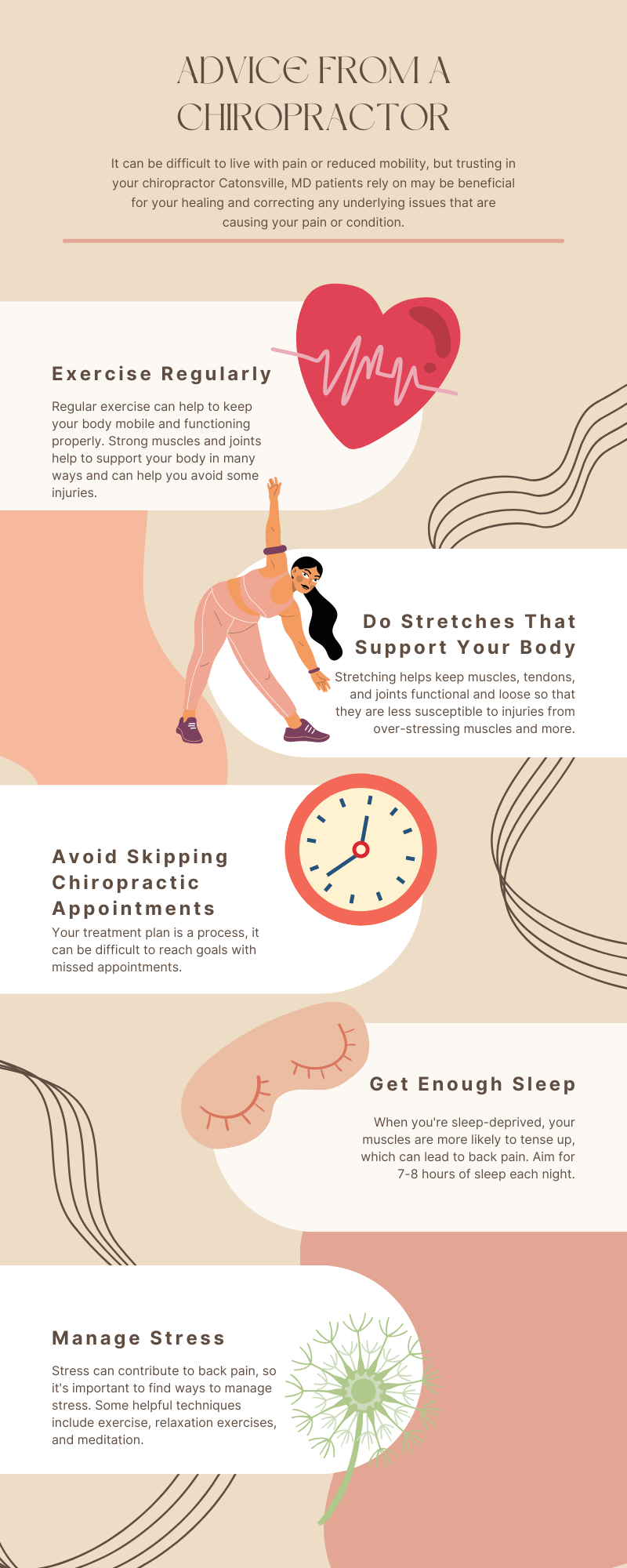 Advice From A Chiropractor Infographic